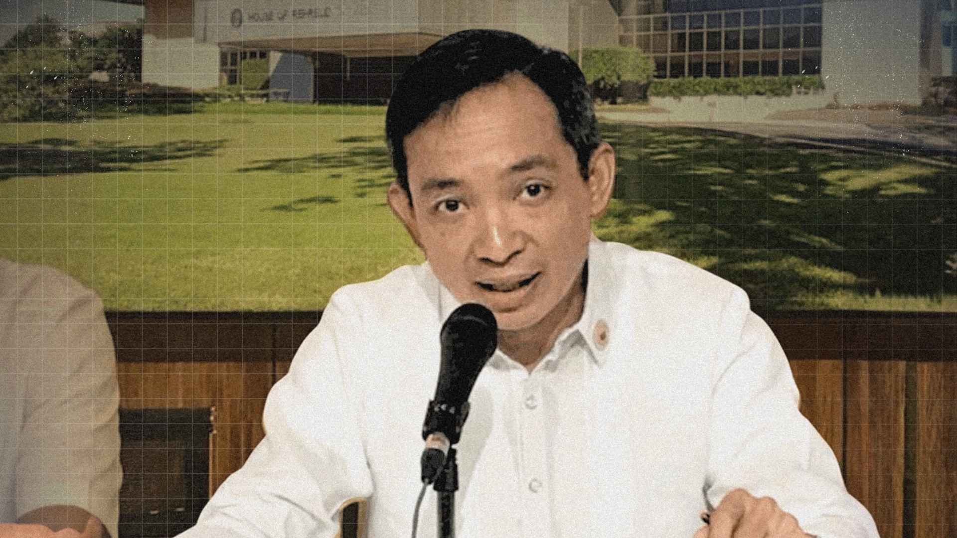 ACT Teachers Representative Antonio Tinio speaking publicly while responding to allegations and exchanging remarks with Paolo Duterte.