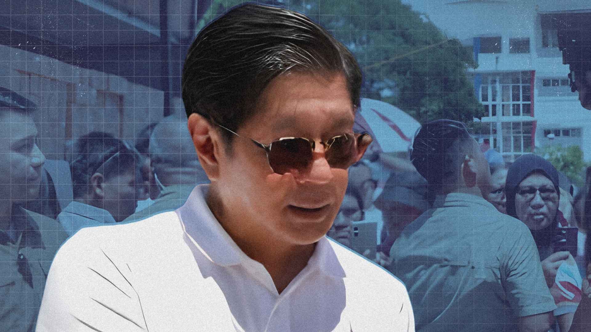 “President Bongbong Marcos during a briefing on the General Santos earthquake, as a viral clip sparks online debate regarding his remarks and public reaction.”