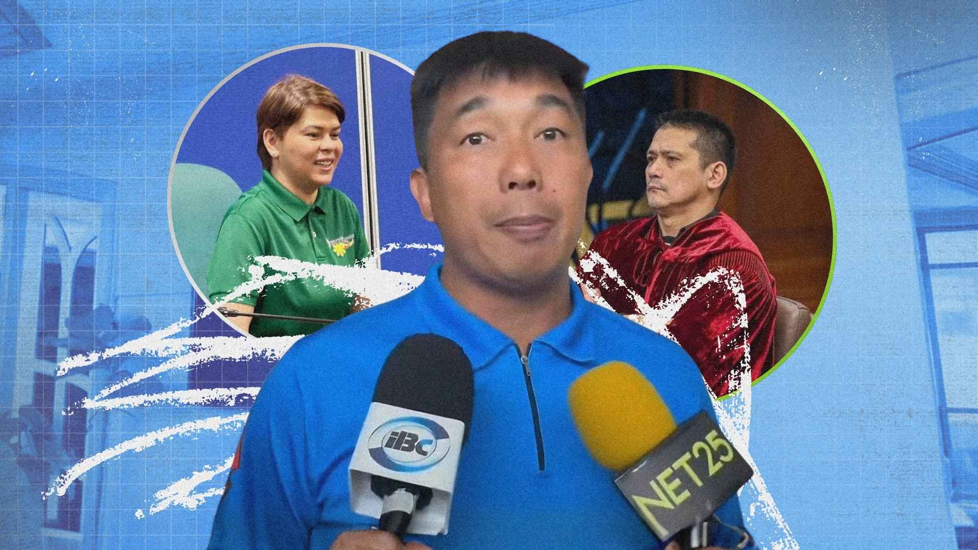 CIDG officials answer questions from reporters regarding the visitor policy for Senator Rodante Marcoleta at the PNP Hospital.