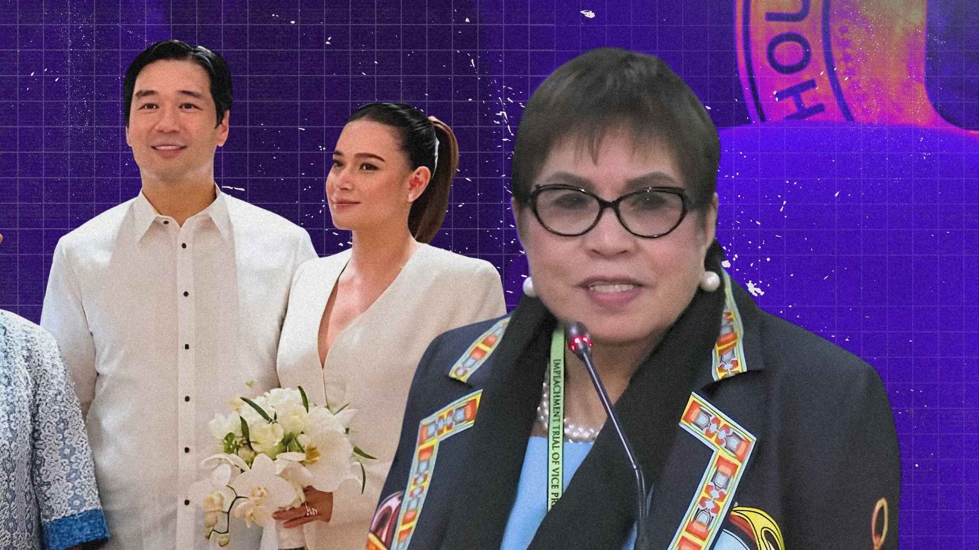 Atty. Lorna Kapunan speaking during an interview while discussing questions about Bea Alonzo's alleged prenuptial agreement.