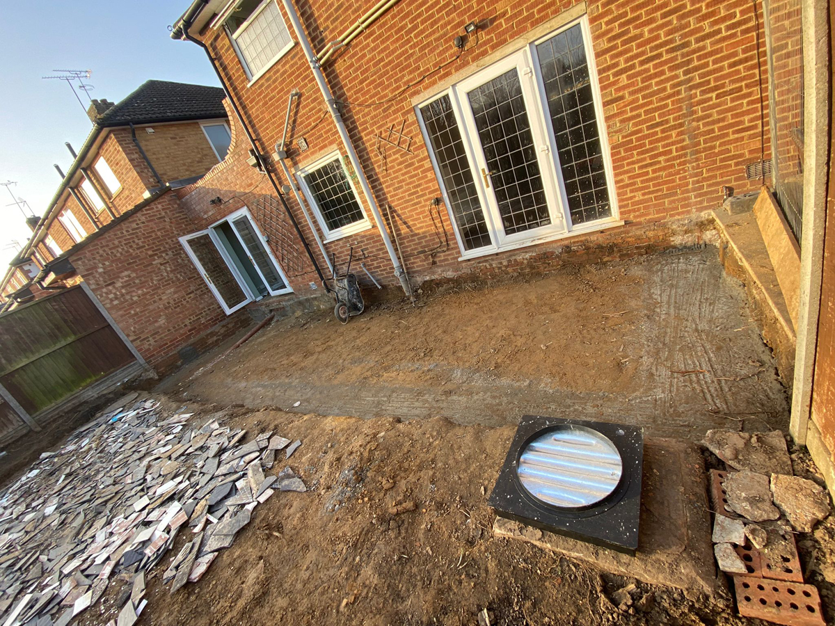 Previous work completed by Herts Landscaping Ltd