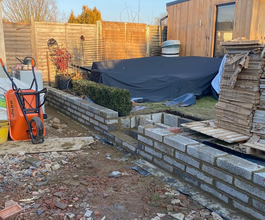 Previous work completed by Herts Landscaping Ltd