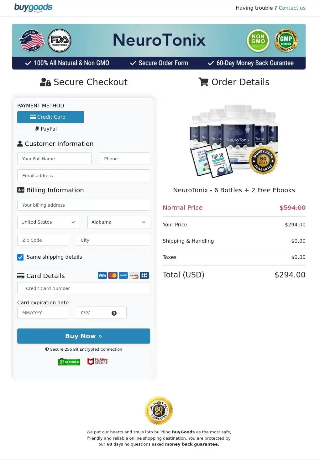 Neurotonix-payment-checkout