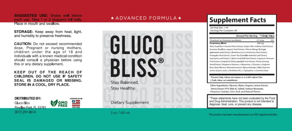 GlucoBliss ingredients fact