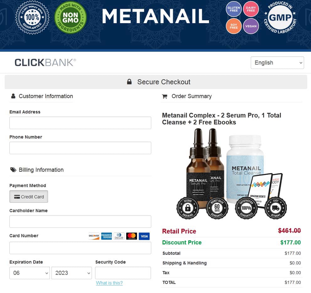 Metanail Serum Pro checkout