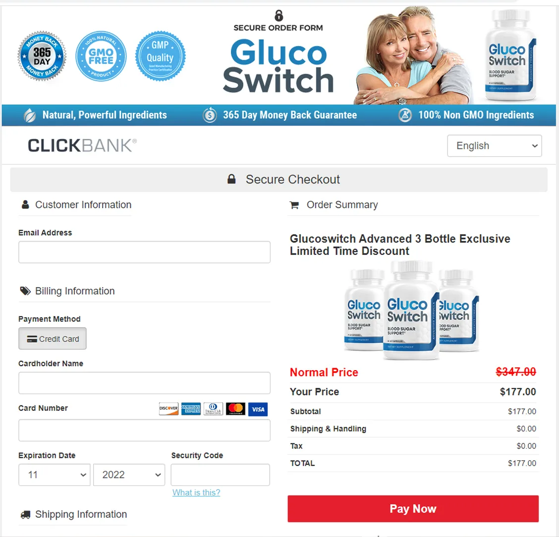 Glucoswitch payment method