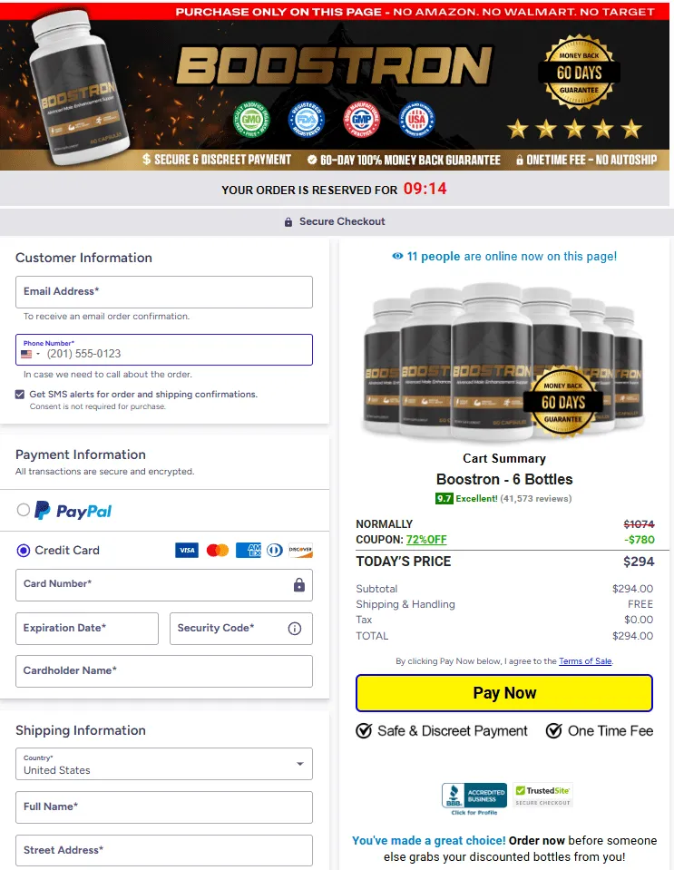 Boostron payment
