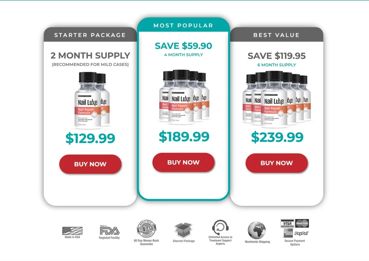 NailLuxe Pricing