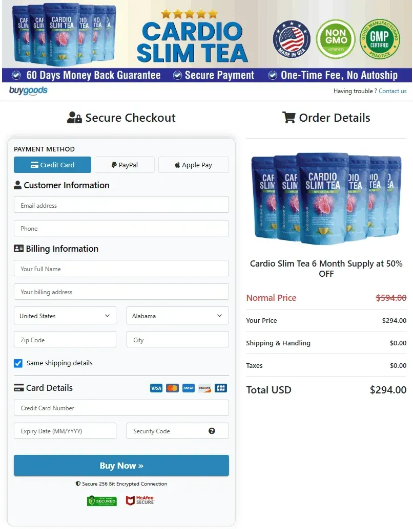 Cardio Slim Tea purchase