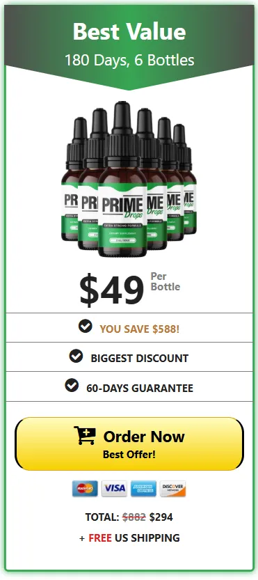 Prime Drops 6 Bottle pricing