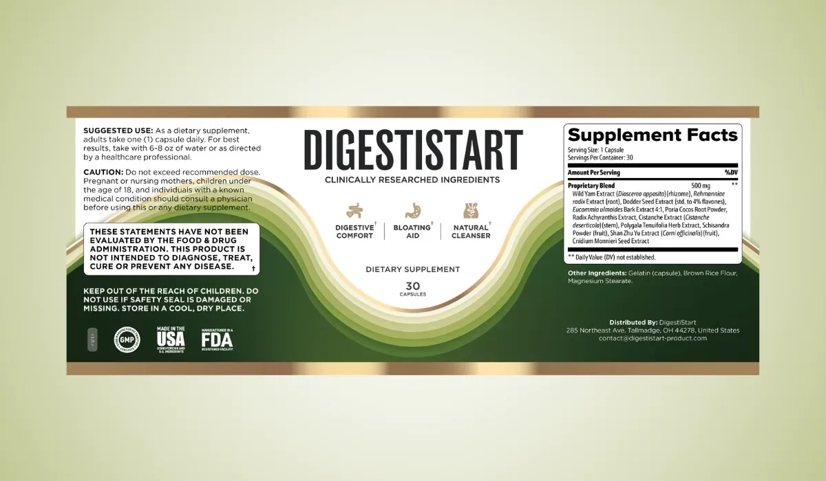 DigestiStart supplement fact
