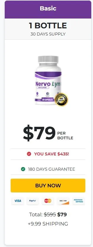 NervoLyn 1 Bottle pricing