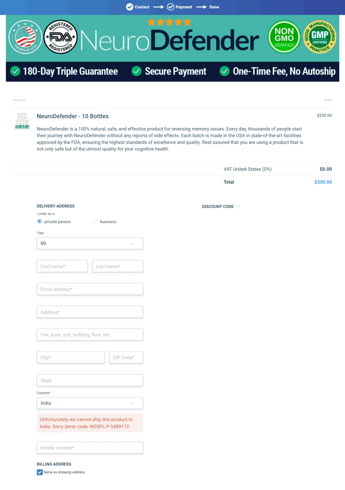 Order Neuro Defender