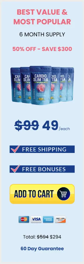 Cardio Slimtea-6-Bottle