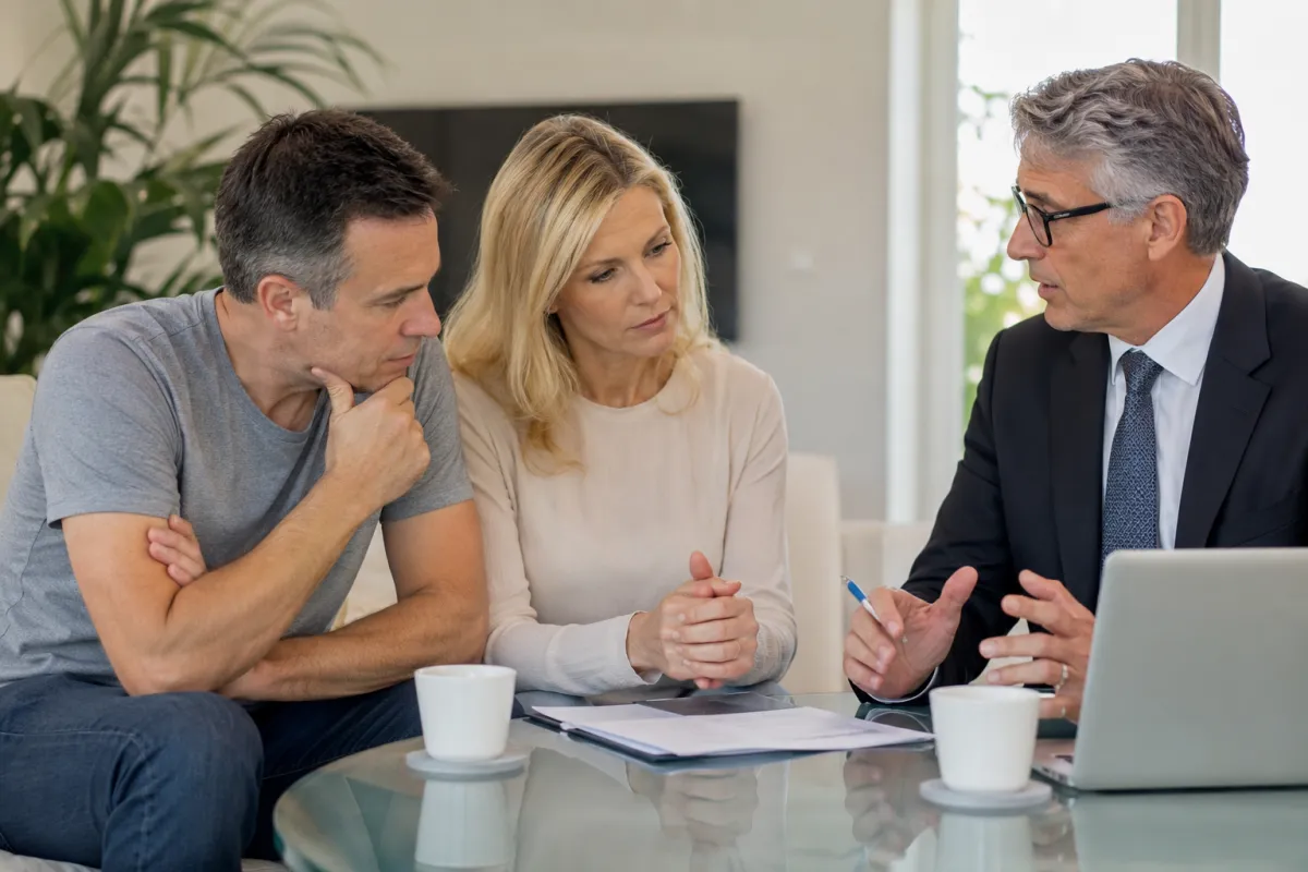 Professional law office conference room for high-asset divorce consultations