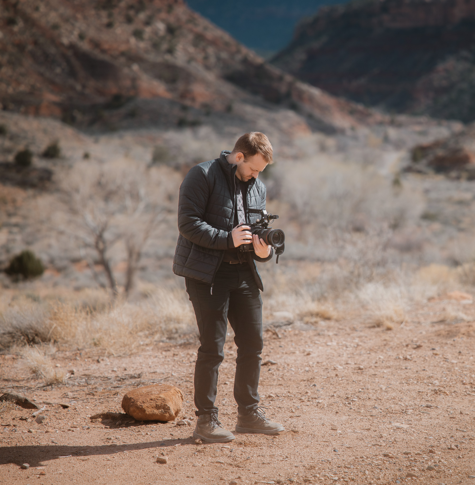 Editorial portrait of Bryson Lawrence with subtle film grain