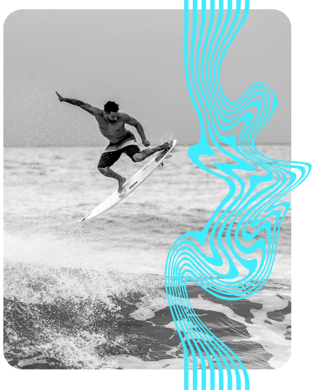 male surfer catching some air