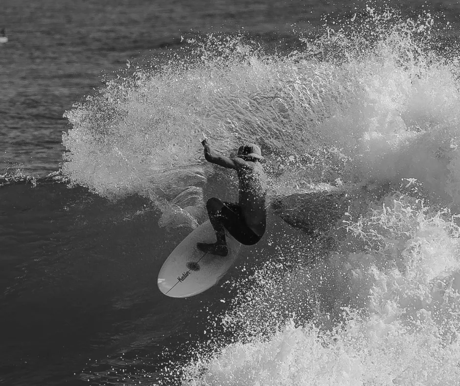 prosurfer in the thick of the action