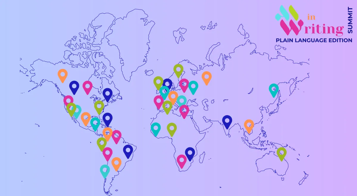 Map of where attendees come from: the Americas, Europe, Asia, Oceania, Africa