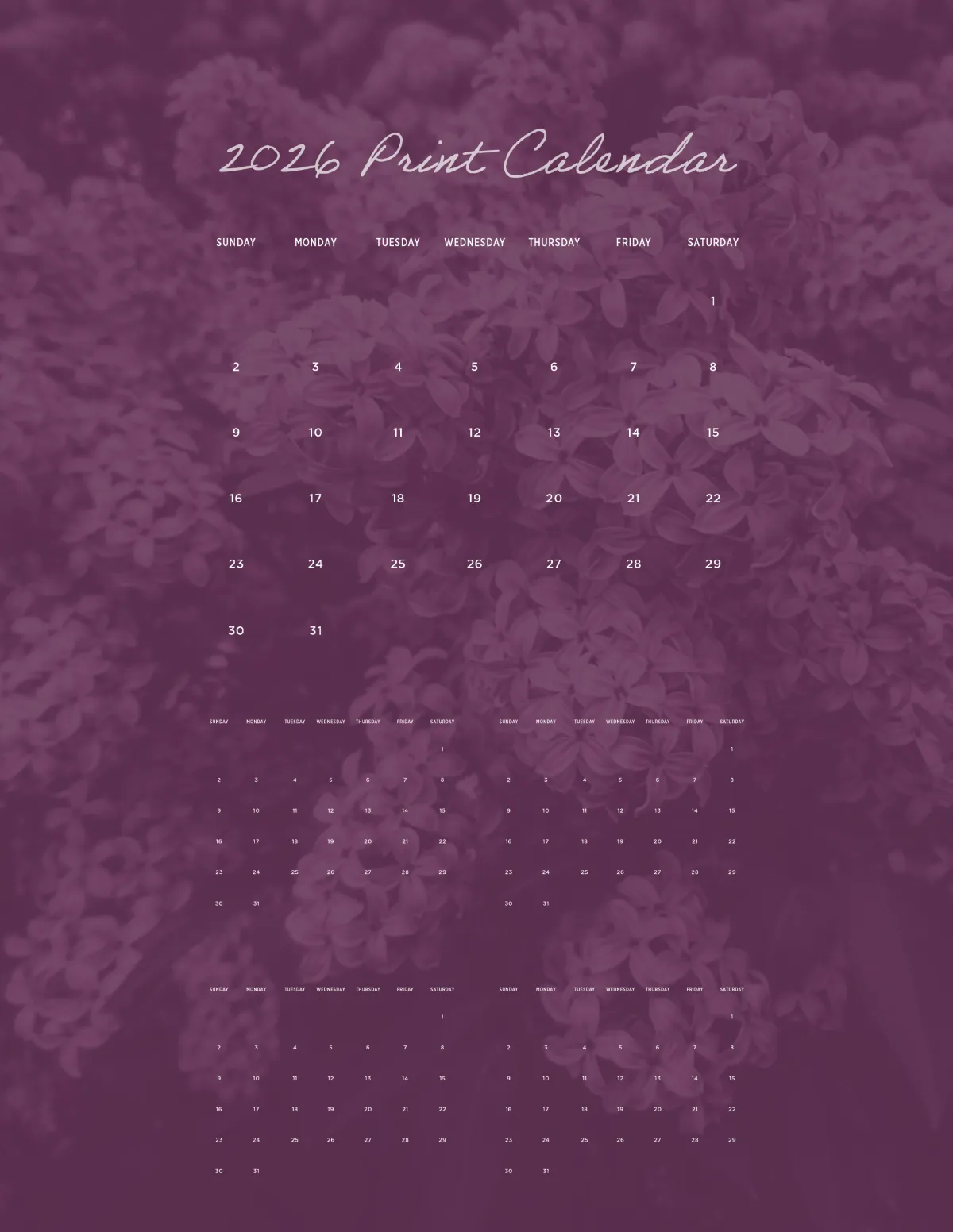 Download Printable Calendar