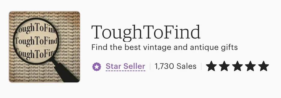 Link to the best vintage and antique gifts, toughtofind.nl