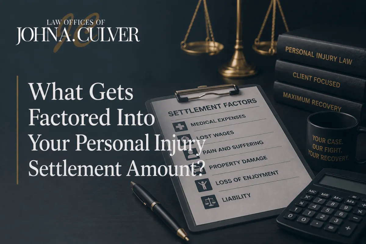 What Gets Factored Into Your Personal Injury Settlement Amount?