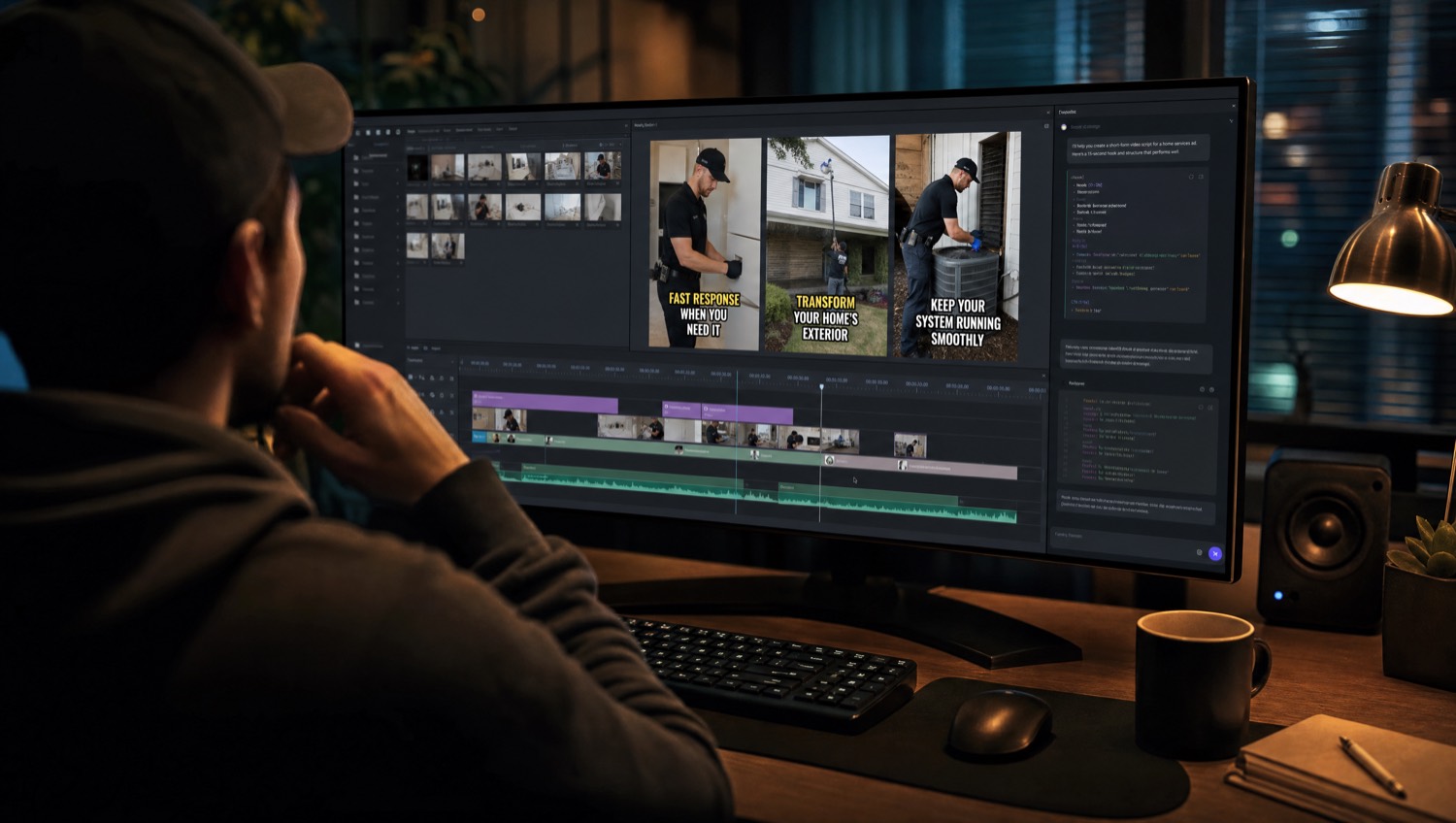 Short form ad video edited with AI assistance