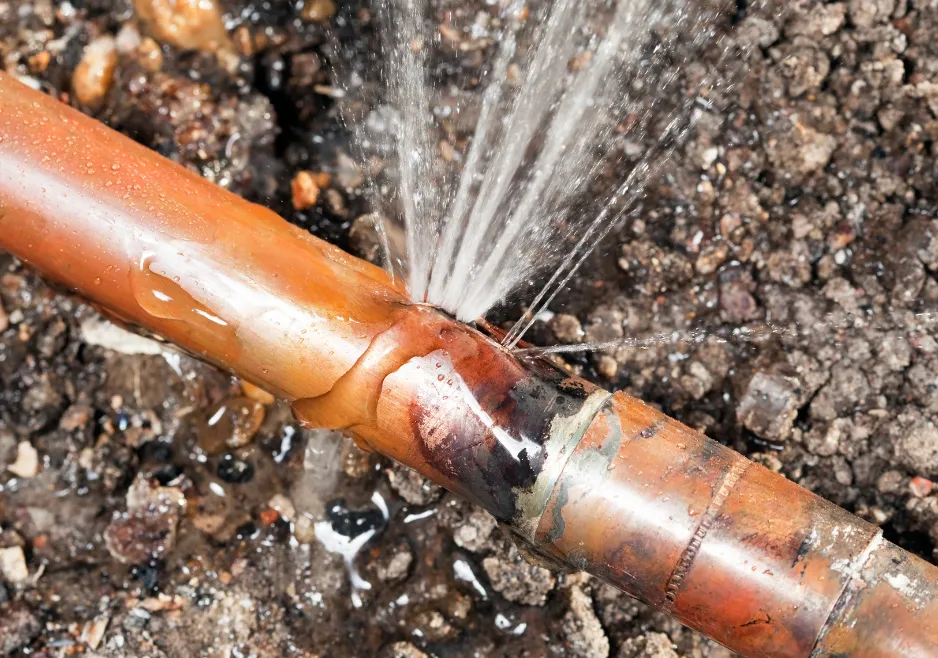 Bravo Plumbing technician investigating a concealed water leak in Highlands Ranch Colorado