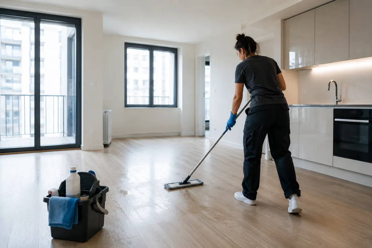 Appartement parfaitement nettoyé avant emménagement, permettant à une famille de s’installer dans un environnement propre et accueillant.