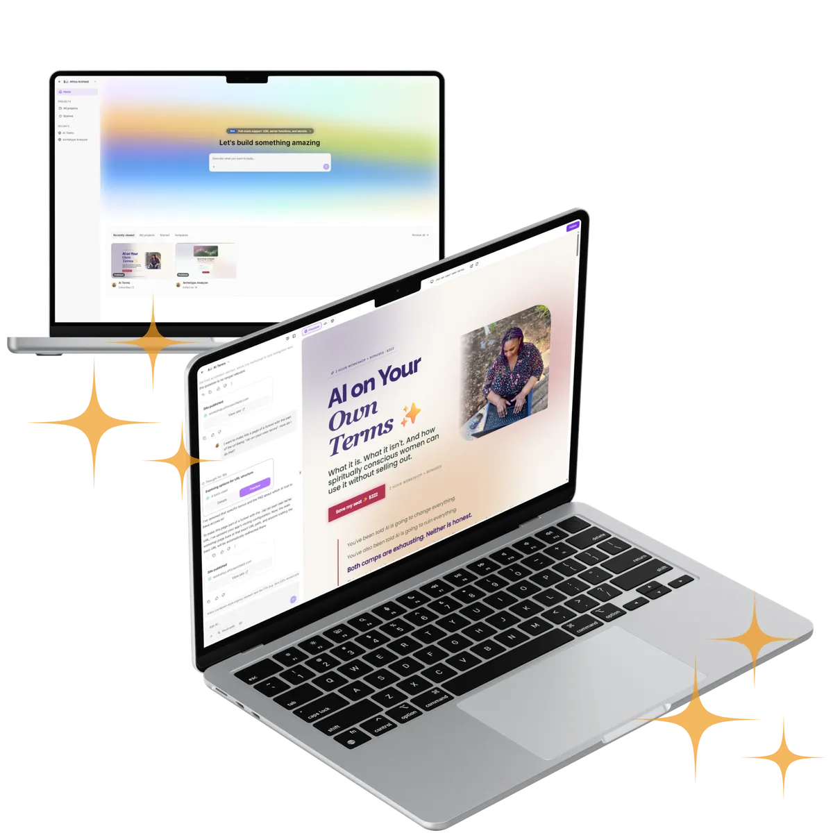 AI Studio interface where users build custom apps by chatting with AI
