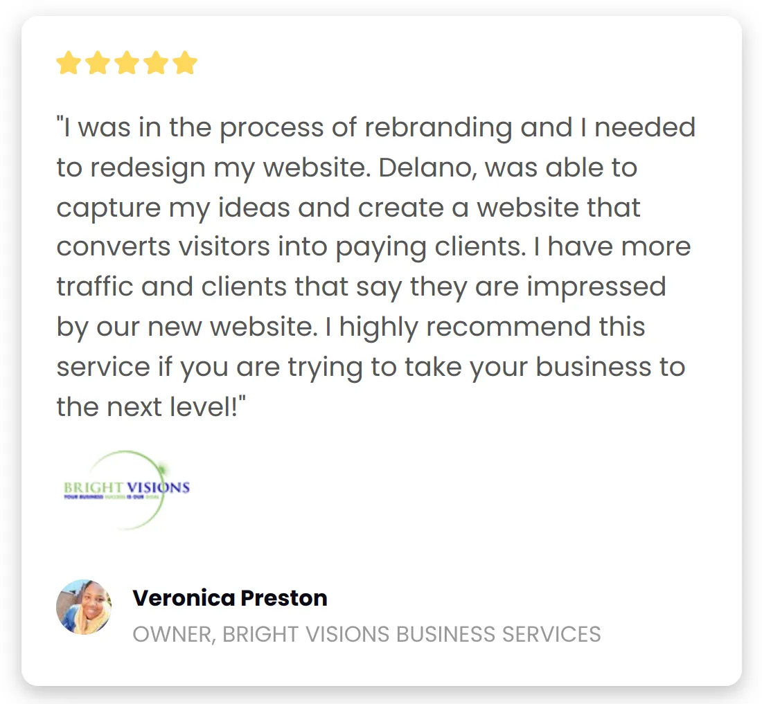 Review from Veronica at Bright Visions Business Services