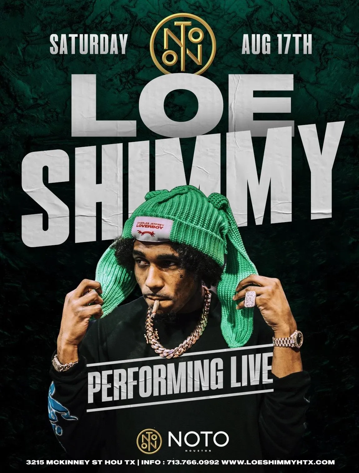Loe Shimmy Live in Concert at Noto Aug 17th