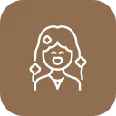 smiling woman icon
