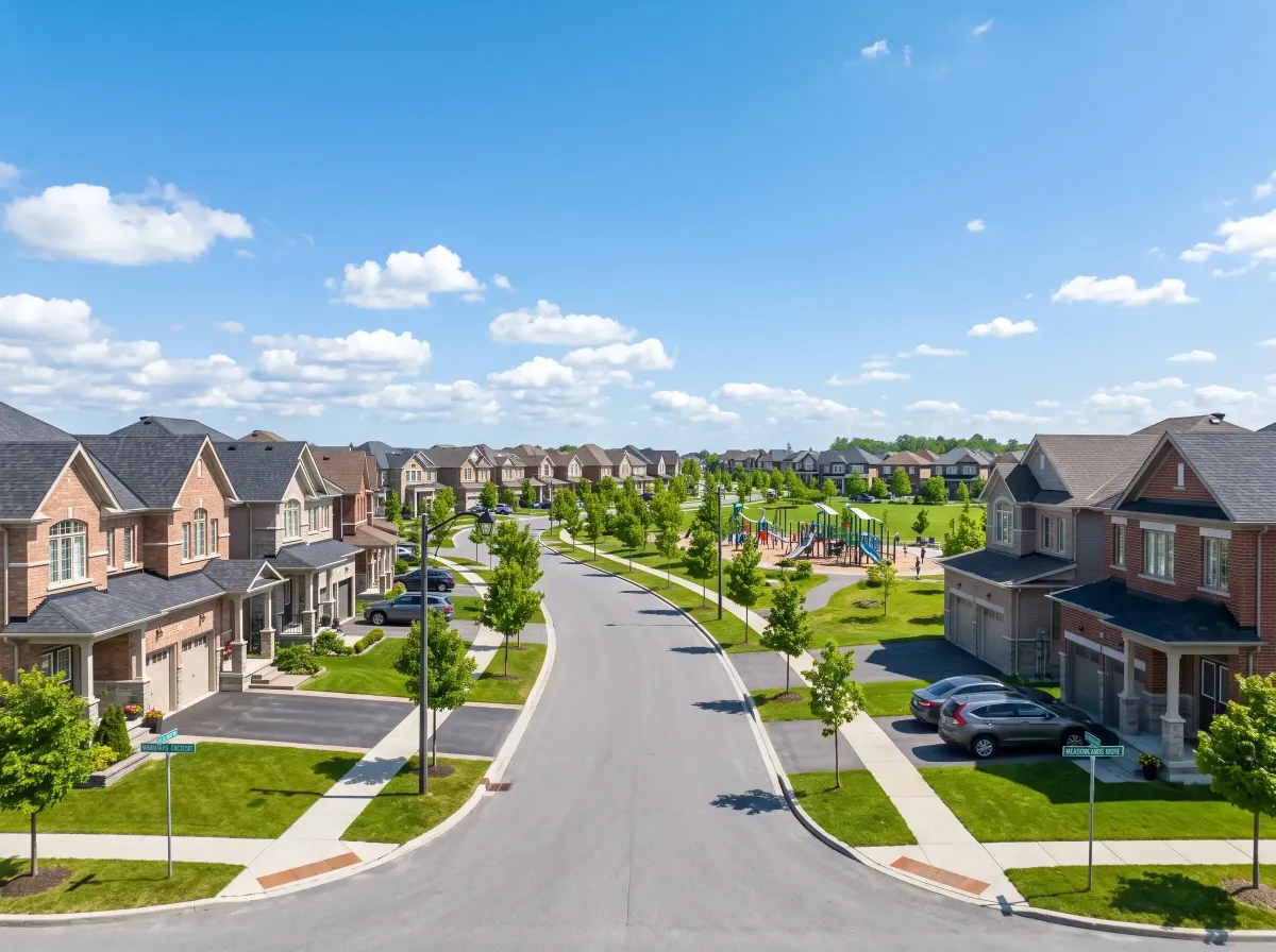 Spacious newer family subdivision with wide streets and a park in Barrhaven, south Ottawa