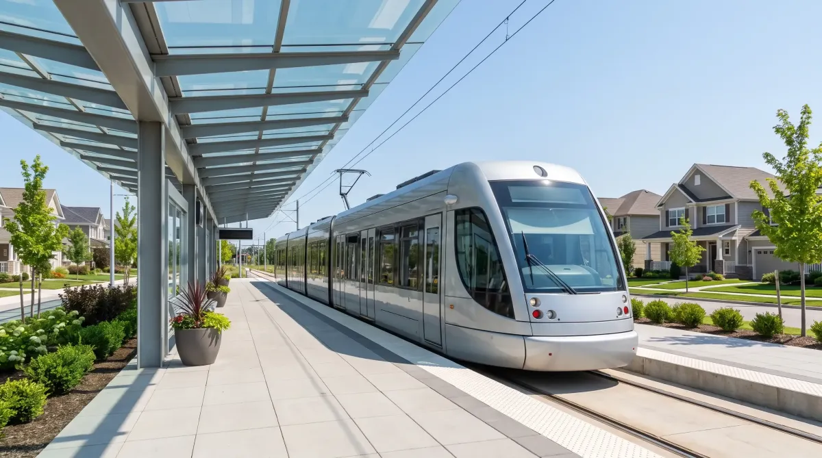An O-Train light rail station serving the Orleans area of Ottawa
