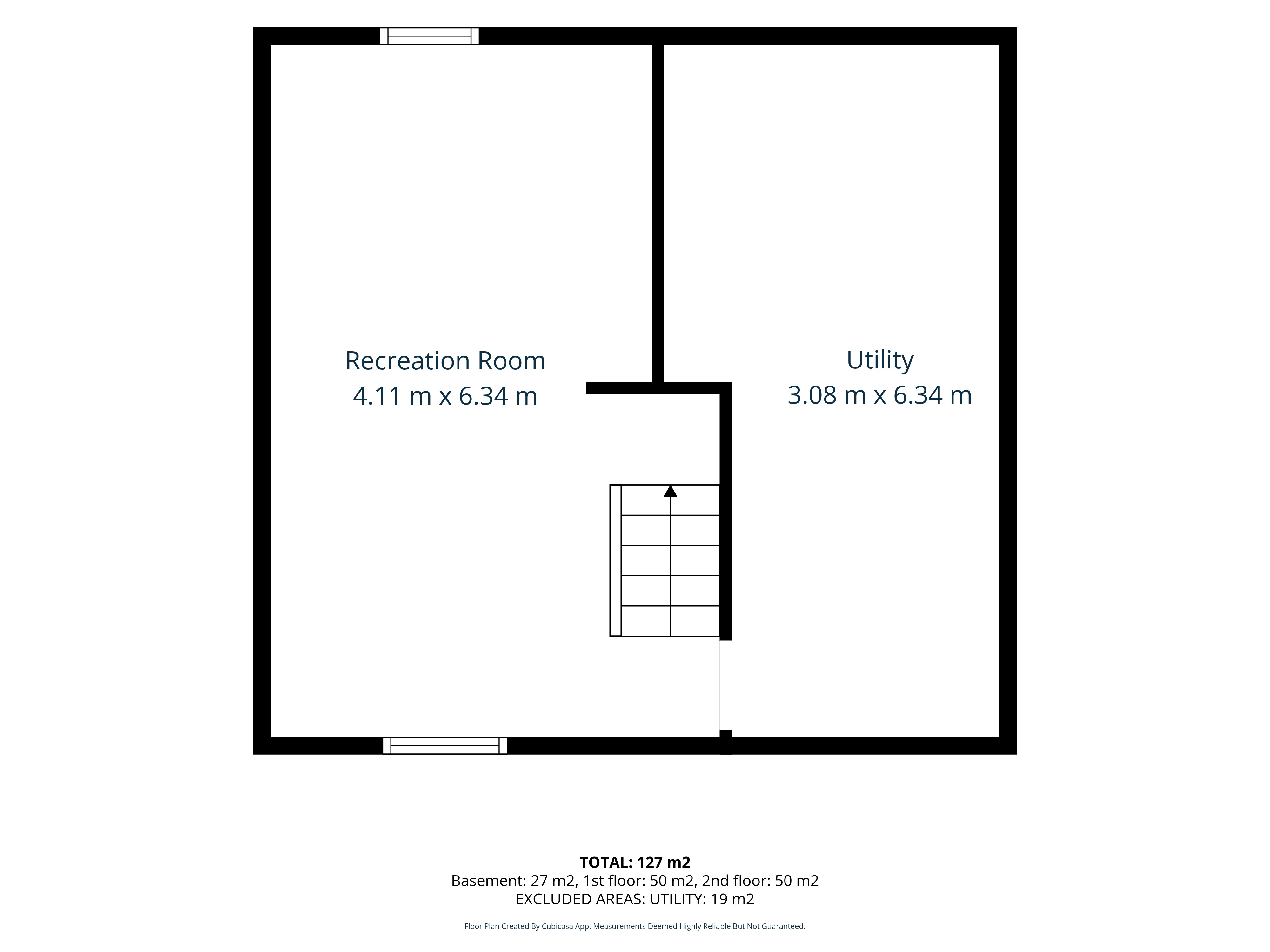 Lower level floor plan with finished family room and laundry at 1532A Beaverpond Drive Ottawa