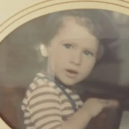 Matteo at three years old, an old family photo