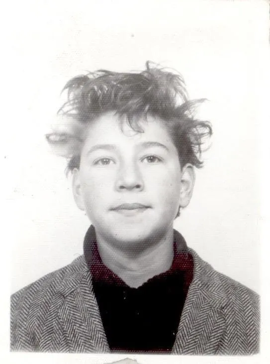 Matteo at fifteen, an old black and white photo