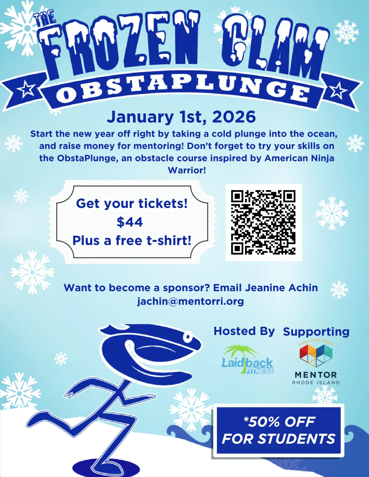 Announcing the 15th Annual Frozen Clam Dip & Obstaplunge!