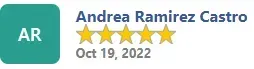 5-star rating by Andrea Ramirez Castro on October 19, 2022