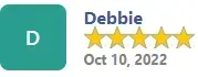 5-star rating by Debbie on October 10, 2022