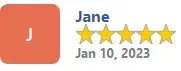 5-star rating by Jane on January 10, 2023