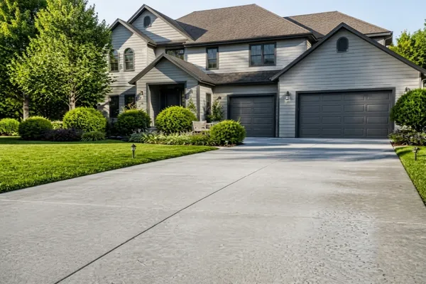 Silane siloxane sealer protecting a concrete driveway in Hudson Ohio