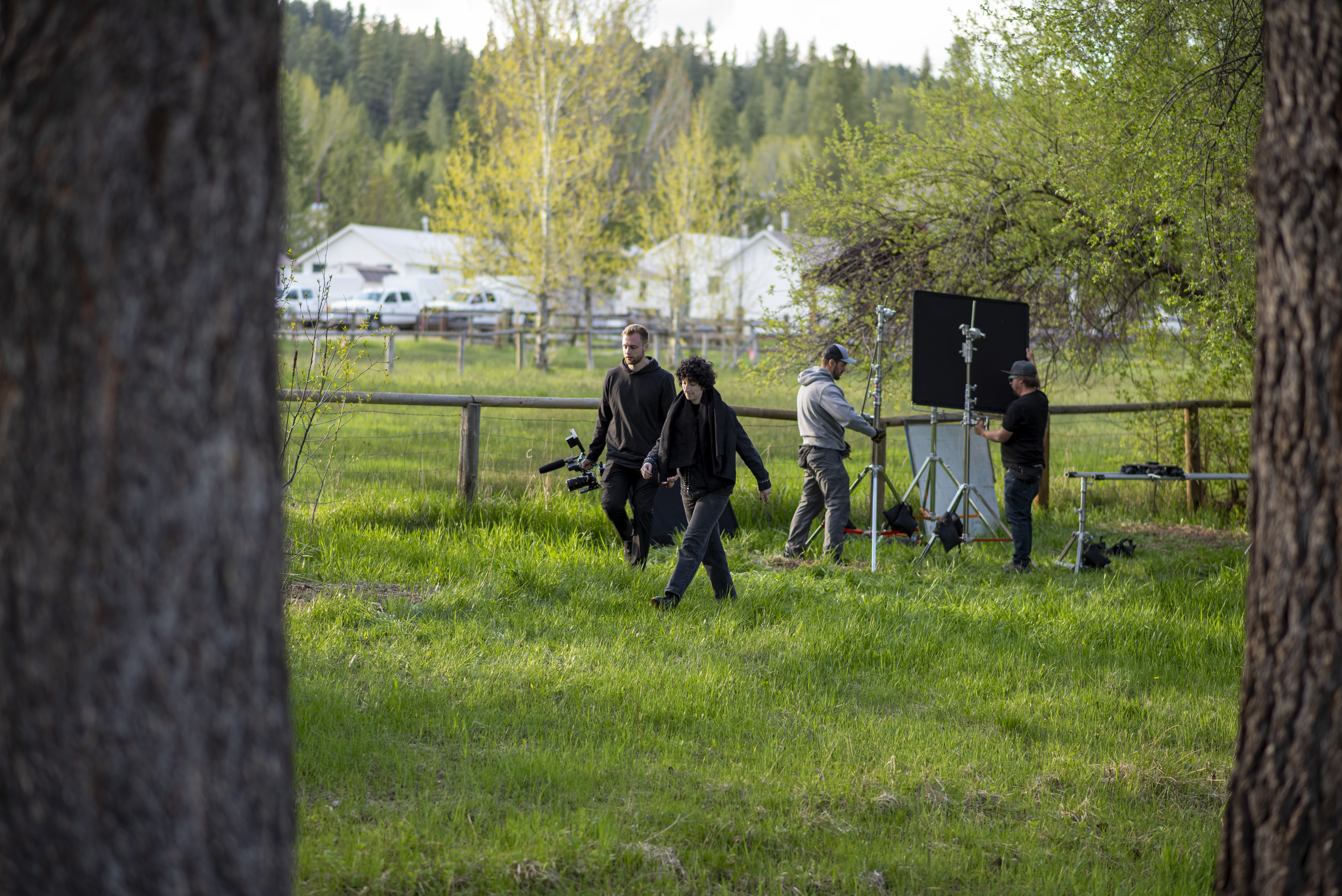 Crew on set for It's Gonna Be Okay Corral