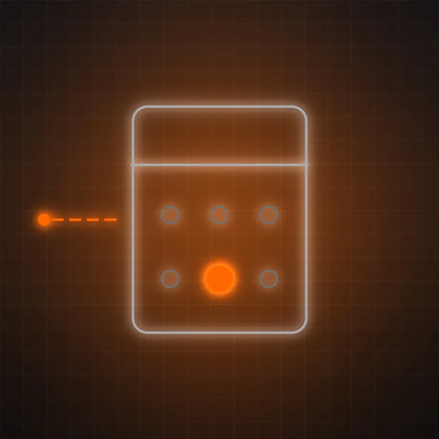 A central glowing purple calendar icon surrounded by a circular network of smaller digital icons, all connected by thin lines on a dark futuristic background.