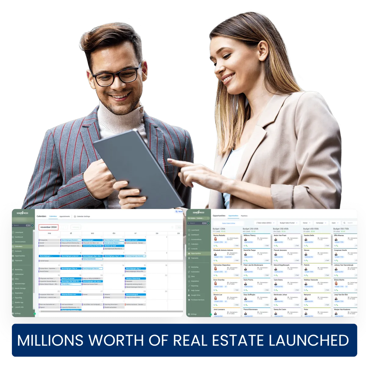 Confident insurance agent holding a tablet