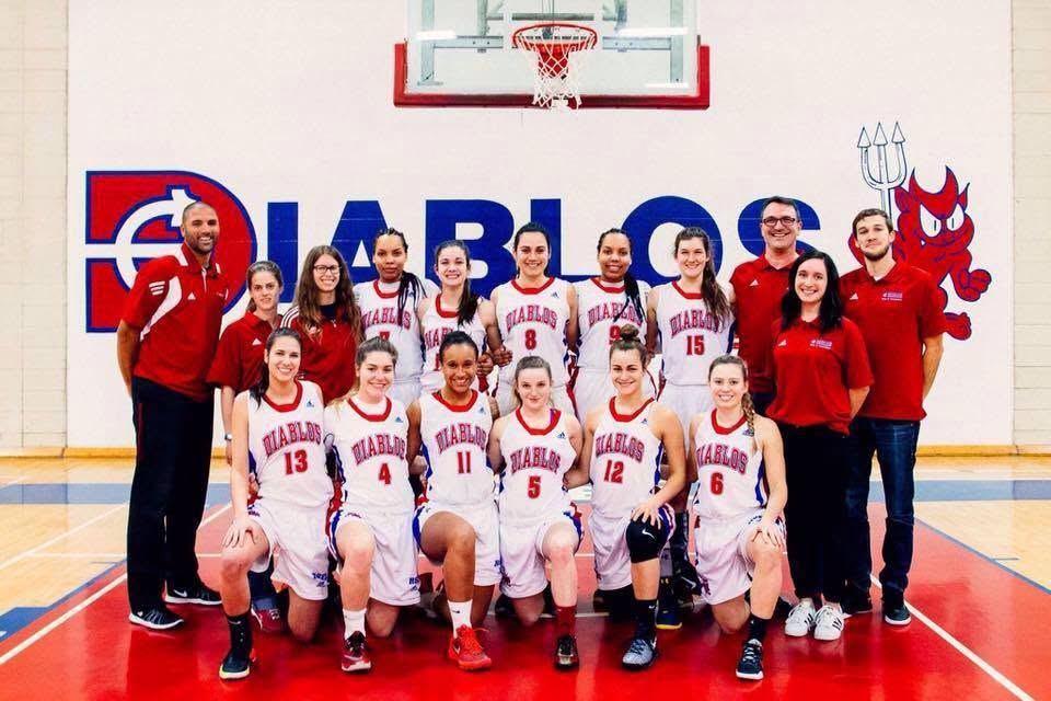 Cégep de Trois-Rivières Diablos basketball team photo