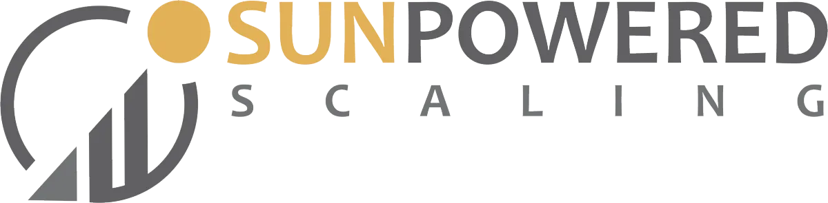 SunPowered Scaling logo – solar marketing agency helping installers grow with exclusive appointments and automated lead systems