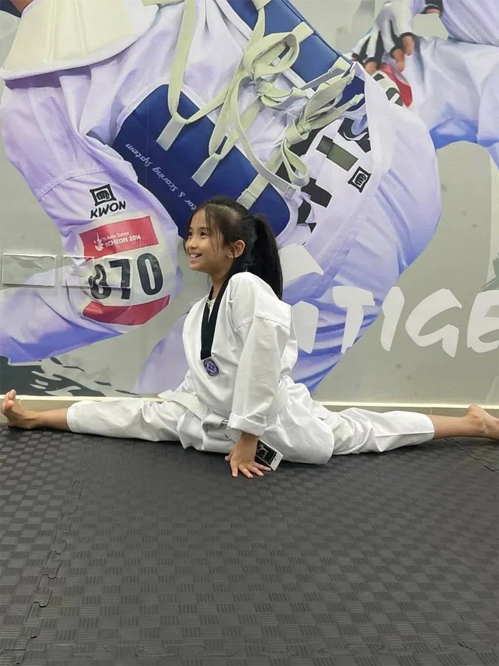 image - girl stretching