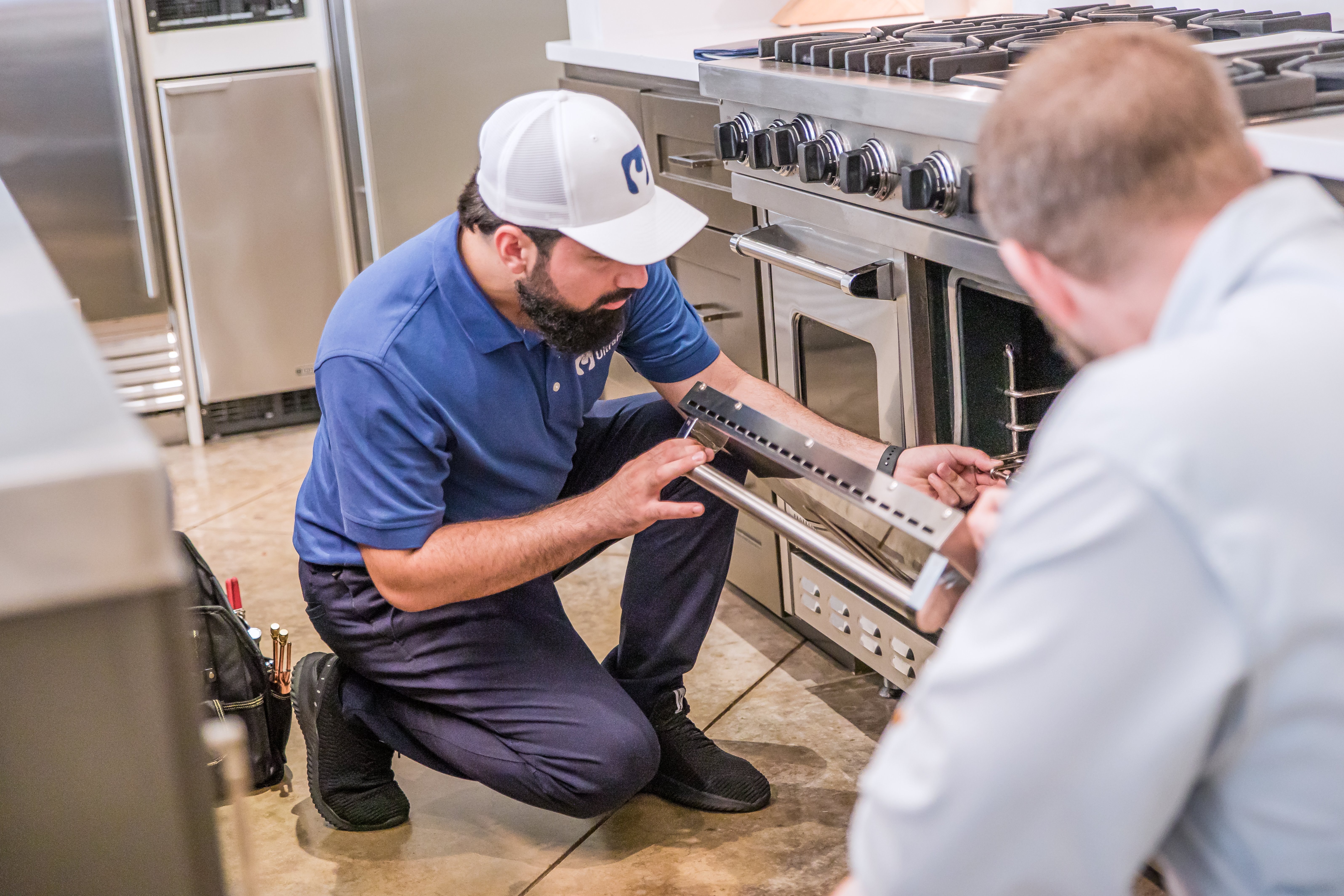 Various tools laid out on a workbench
